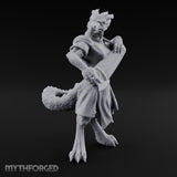 Lute Strumming Dragonborn Bard Miniature for Dungeons and Dragons, Pathfinder or other TTRPGs