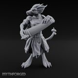 Lute Strumming Dragonborn Bard Miniature for Dungeons and Dragons, Pathfinder or other TTRPGs