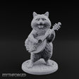 Lute Strumming Tabaxi Bard Miniature for Dungeons and Dragons, Pathfinder or other TTRPGs