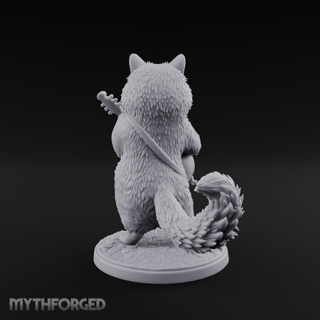Lute Strumming Tabaxi Bard Miniature for Dungeons and Dragons, Pathfinder or other TTRPGs