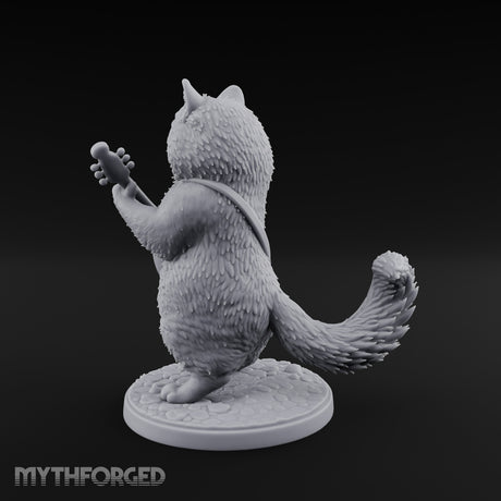 Lute Strumming Tabaxi Bard Miniature for Dungeons and Dragons, Pathfinder or other TTRPGs
