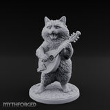 Lute Strumming Tabaxi Bard Miniature for Dungeons and Dragons, Pathfinder or other TTRPGs