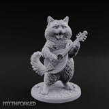 Lute Strumming Tabaxi Bard Miniature for Dungeons and Dragons, Pathfinder or other TTRPGs