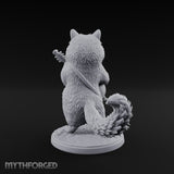 Lute Strumming Tabaxi Bard Miniature for Dungeons and Dragons, Pathfinder or other TTRPGs