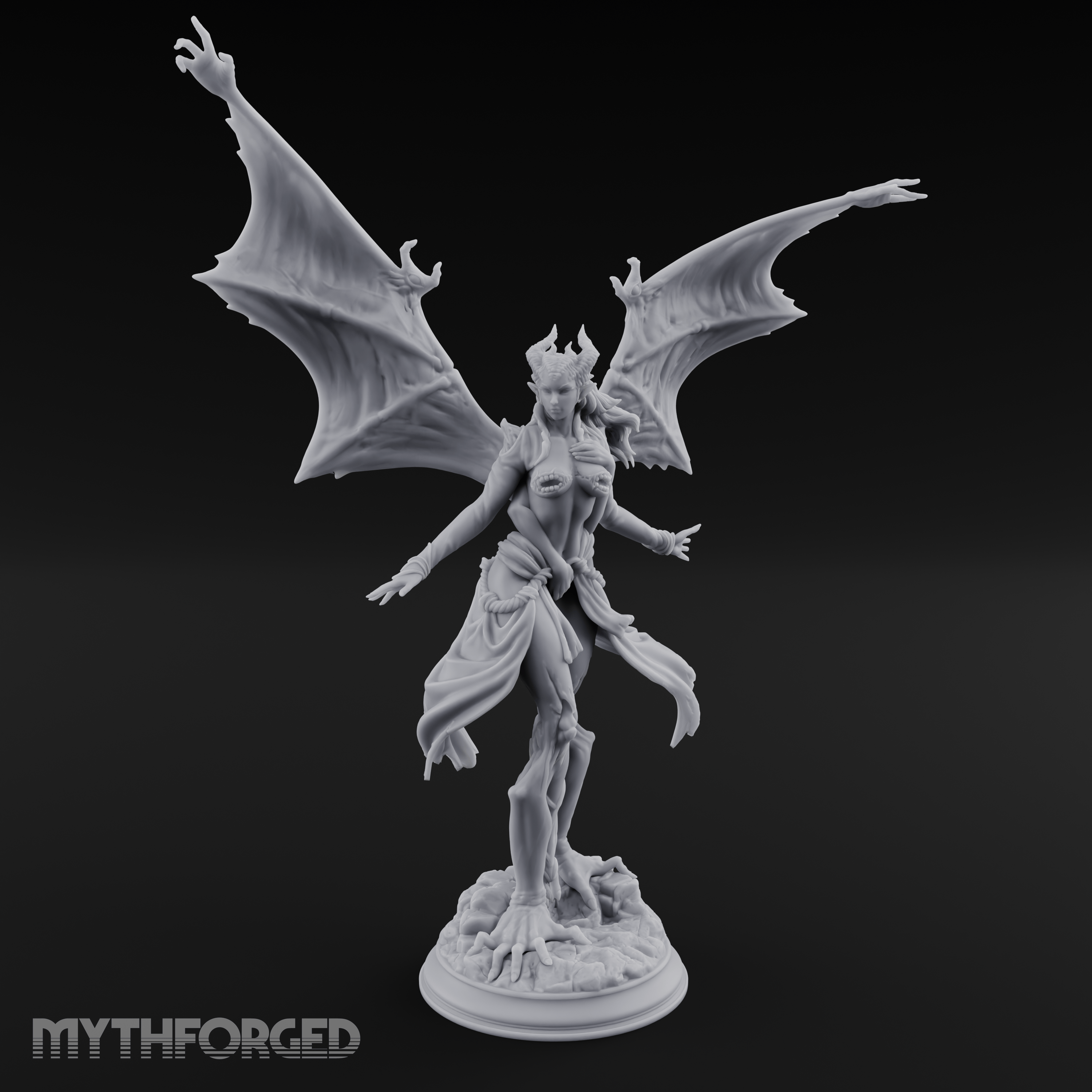 Wings Spread Wide Succubus Seductress