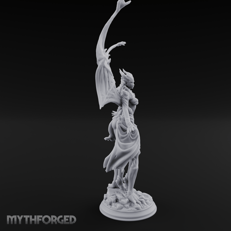 Wings Spread Wide Succubus Seductress Miniature for Dungeons and Dragons, Pathfinder or other TTRPGs