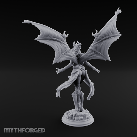 Wings Spread Wide Succubus Seductress Miniature for Dungeons and Dragons, Pathfinder or other TTRPGs