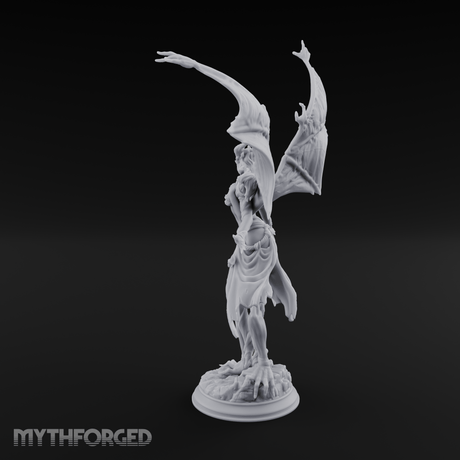 Wings Spread Wide Succubus Seductress Miniature for Dungeons and Dragons, Pathfinder or other TTRPGs