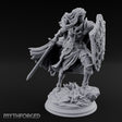 Windswept Guarding Human Paladin Miniature for Dungeons and Dragons, Pathfinder or other TTRPGs
