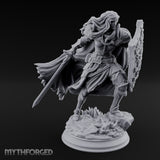 Windswept Guarding Human Paladin Miniature for Dungeons and Dragons, Pathfinder or other TTRPGs