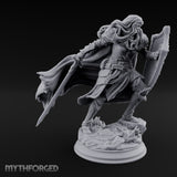 Windswept Guarding Human Paladin Miniature for Dungeons and Dragons, Pathfinder or other TTRPGs