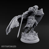 Windswept Guarding Human Paladin Miniature for Dungeons and Dragons, Pathfinder or other TTRPGs