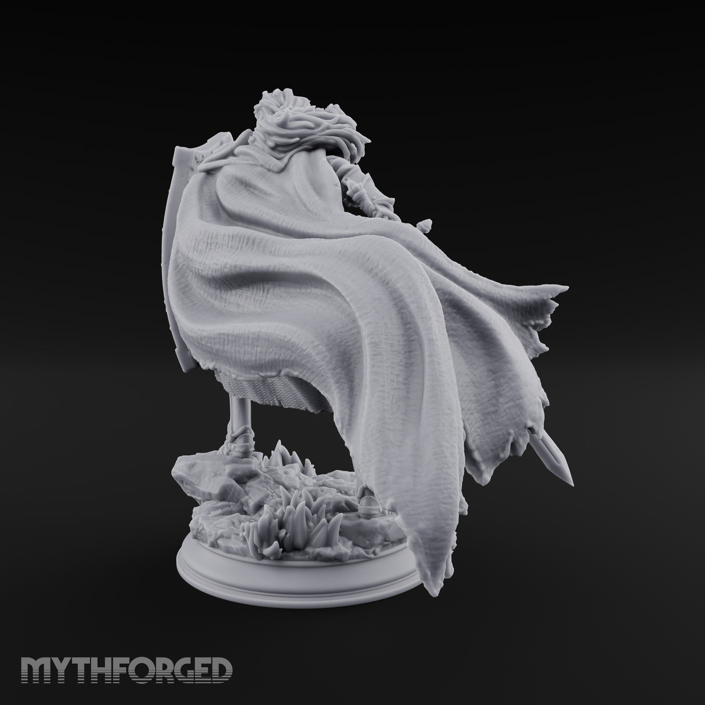 Windswept Guarding Human Paladin Miniature for Dungeons and Dragons, Pathfinder or other TTRPGs