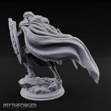 Windswept Guarding Human Paladin Miniature for Dungeons and Dragons, Pathfinder or other TTRPGs