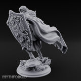 Windswept Guarding Human Paladin Miniature for Dungeons and Dragons, Pathfinder or other TTRPGs