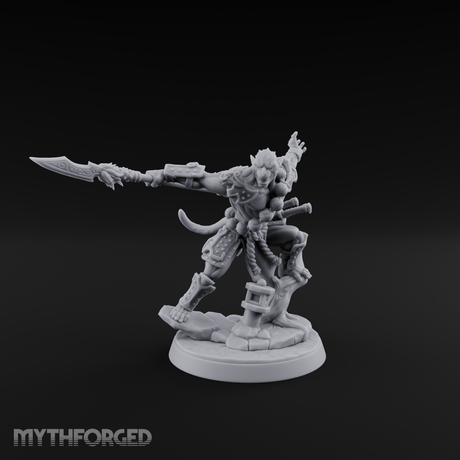 Arm Thrust Commanding Hadozee Warrior Miniature for Dungeons and Dragons, Pathfinder or other TTRPGs