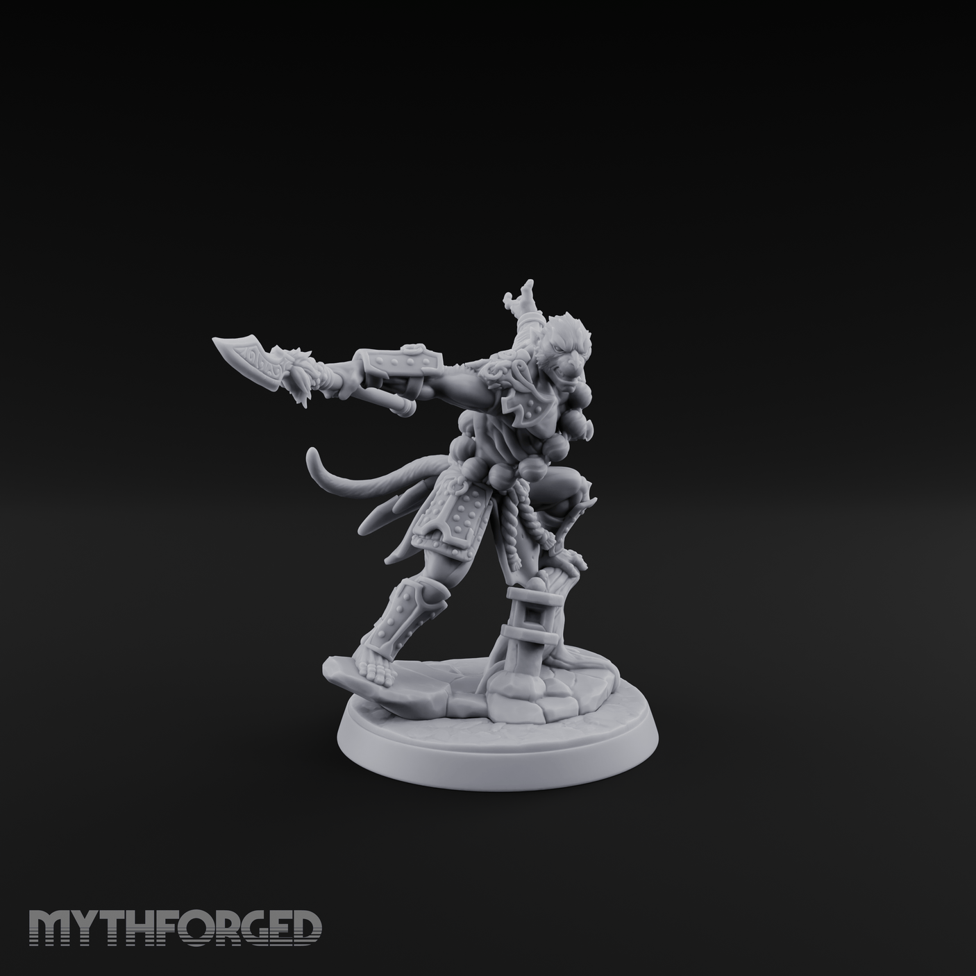 Arm Thrust Commanding Hadozee Warrior Miniature for Dungeons and Dragons, Pathfinder or other TTRPGs