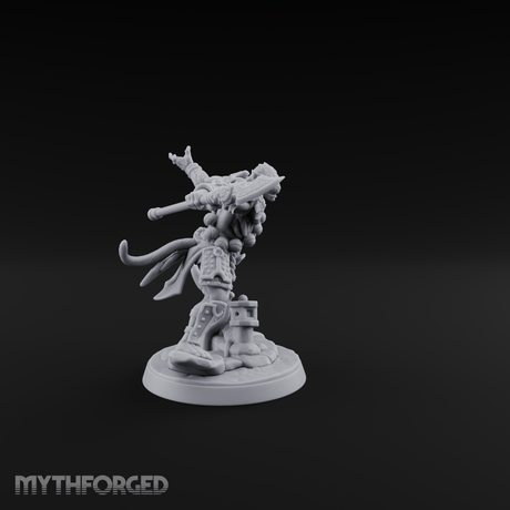 Arm Thrust Commanding Hadozee Warrior Miniature for Dungeons and Dragons, Pathfinder or other TTRPGs