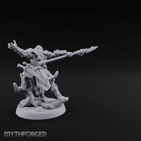 Arm Thrust Commanding Hadozee Warrior Miniature for Dungeons and Dragons, Pathfinder or other TTRPGs