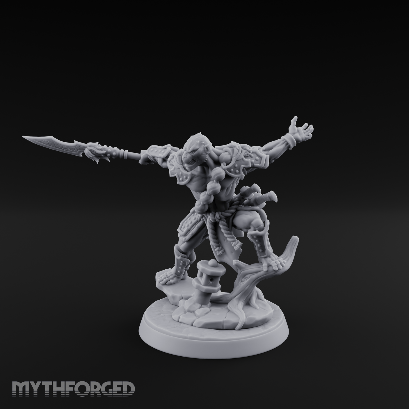 Arm Thrust Commanding Hadozee Warrior Miniature for Dungeons and Dragons, Pathfinder or other TTRPGs