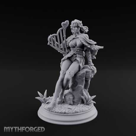 Heartstring Strumming Human Bard Miniature for Dungeons and Dragons, Pathfinder or other TTRPGs