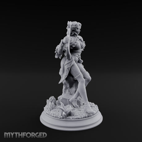 Heartstring Strumming Human Bard Miniature for Dungeons and Dragons, Pathfinder or other TTRPGs