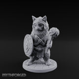 Mace And Shield Ready Tabaxi Paladin Miniature for Dungeons and Dragons, Pathfinder or other TTRPGs