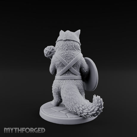 Mace And Shield Ready Tabaxi Paladin Miniature for Dungeons and Dragons, Pathfinder or other TTRPGs