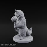 Mace And Shield Ready Tabaxi Paladin Miniature for Dungeons and Dragons, Pathfinder or other TTRPGs