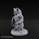 Mace And Shield Ready Tabaxi Paladin Miniature for Dungeons and Dragons, Pathfinder or other TTRPGs
