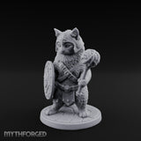Mace And Shield Ready Tabaxi Paladin Miniature for Dungeons and Dragons, Pathfinder or other TTRPGs