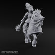 Mace Dangling Spike Helmed Skeleton Knight on Horseback Miniature for Dungeons and Dragons, Pathfinder or other TTRPGs