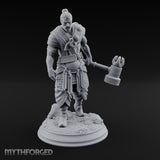 Mace Dragging Human Warrior Miniature for Dungeons and Dragons, Pathfinder or other TTRPGs