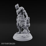 Mace Dragging Human Warrior Miniature for Dungeons and Dragons, Pathfinder or other TTRPGs
