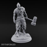 Mace Dragging Human Warrior Miniature for Dungeons and Dragons, Pathfinder or other TTRPGs