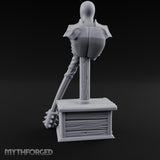 Mace-Leaned Pauldron-Plated Knight Training Shield Dummy gallery 5
