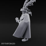 Mace Levelled Caped Human Captain Miniature for Dungeons and Dragons, Pathfinder or other TTRPGs