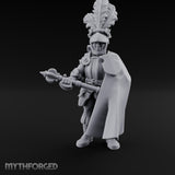 Mace Levelled Caped Human Captain Miniature for Dungeons and Dragons, Pathfinder or other TTRPGs