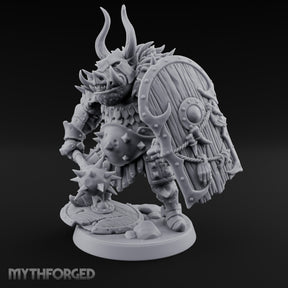 Mace Planting Pig Orc Warrior — With