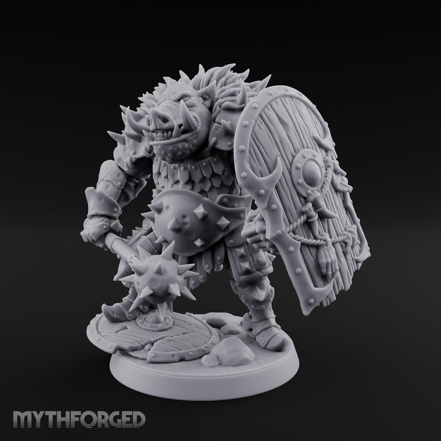 Mace Planting Pig Orc Warrior gallery 2