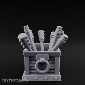 Mace-Stuffed Ring-Handled Weapon Storage Crate