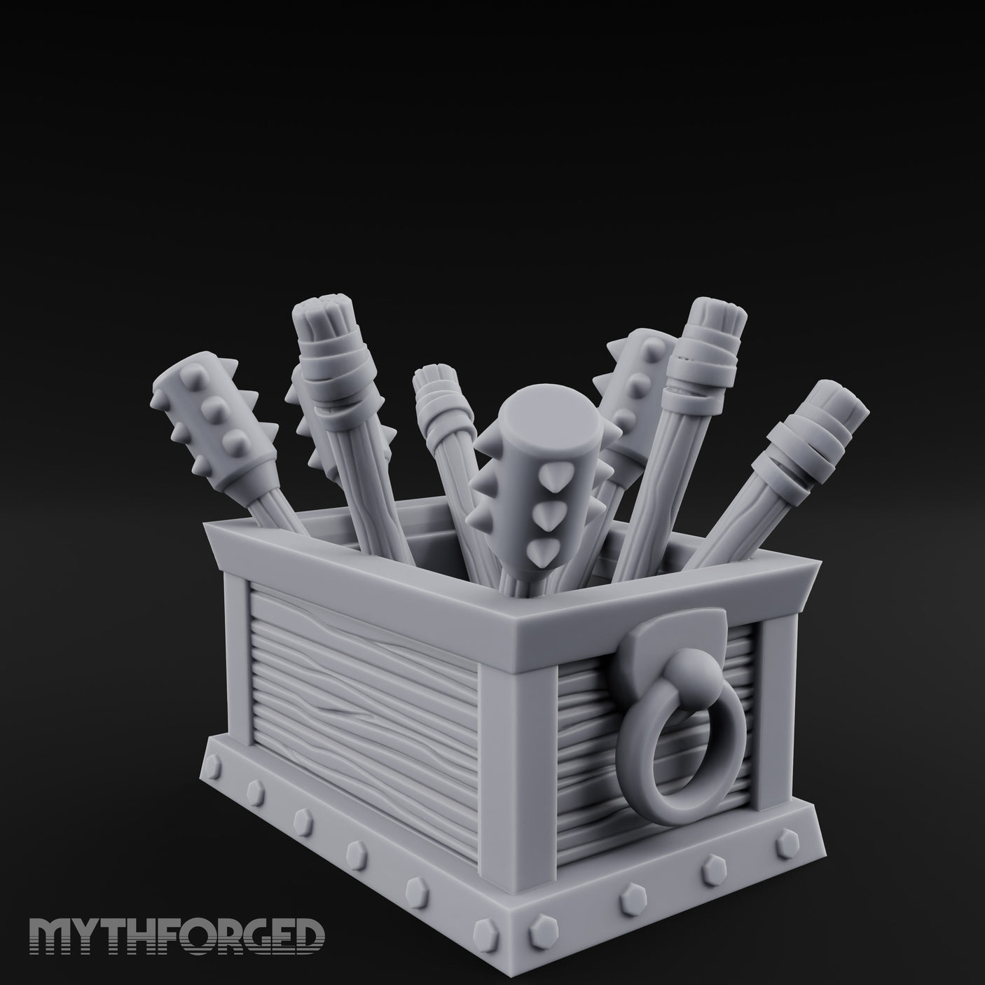 Mace-Stuffed Ring-Handled Weapon Storage Crate gallery 2