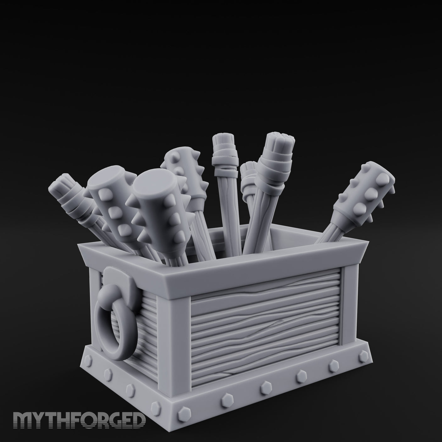 Mace-Stuffed Ring-Handled Weapon Storage Crate gallery 4