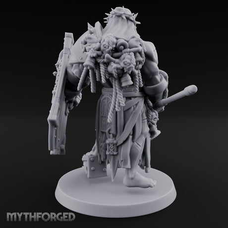 Mace Swinging Shield Bearing Anointed Warrior Miniature for Dungeons and Dragons, Pathfinder or other TTRPGs