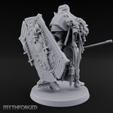 Mace Swinging Shield Bearing Anointed Warrior Miniature for Dungeons and Dragons, Pathfinder or other TTRPGs