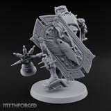 Mace Swinging Shield Bearing Anointed Warrior Miniature for Dungeons and Dragons, Pathfinder or other TTRPGs