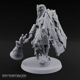 Mace Swinging Shield Bearing Anointed Warrior Miniature for Dungeons and Dragons, Pathfinder or other TTRPGs