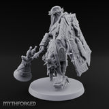Mace Swinging Shield Bearing Anointed Warrior Miniature for Dungeons and Dragons, Pathfinder or other TTRPGs
