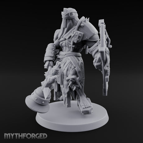 Mace Swinging Shield Bearing Anointed Warrior Miniature for Dungeons and Dragons, Pathfinder or other TTRPGs