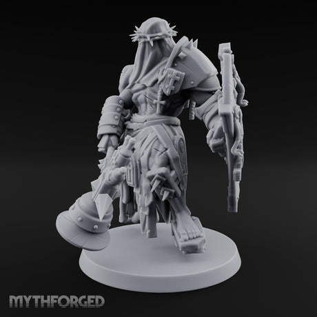 Mace Swinging Shield Bearing Anointed Warrior Miniature for Dungeons and Dragons, Pathfinder or other TTRPGs